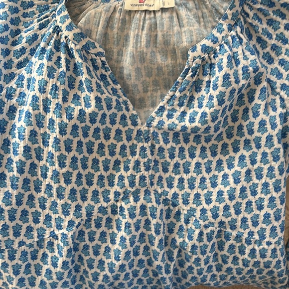 Vineyard Vines Seastitch Block Print Dress 100% Cotton - Picture 7 of 8